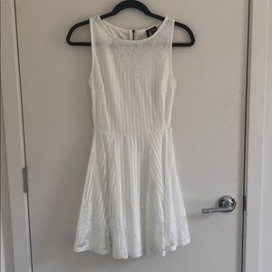 White lace mini dress. Size S